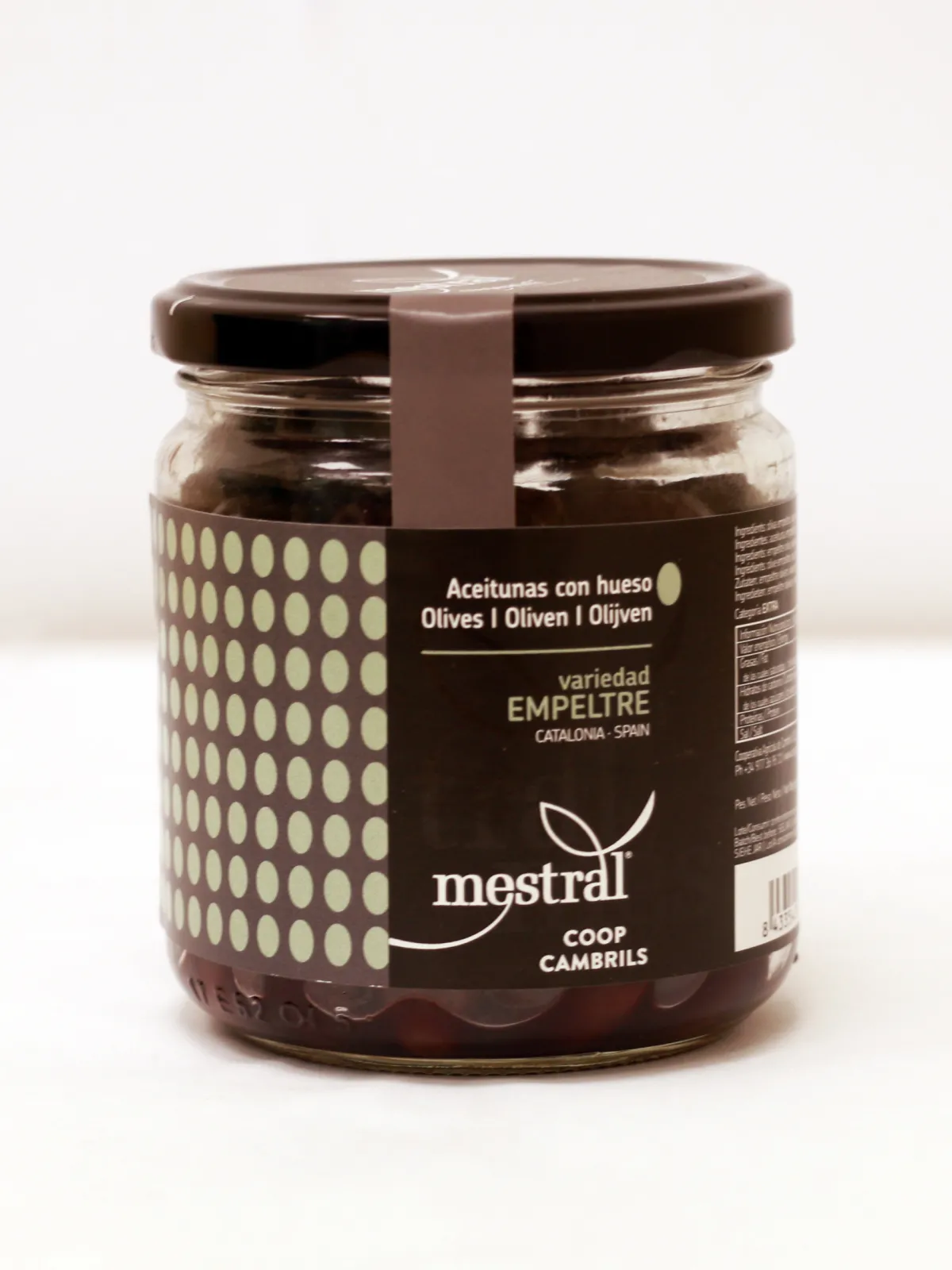 Olives negres empeltre Mestral 220 g.