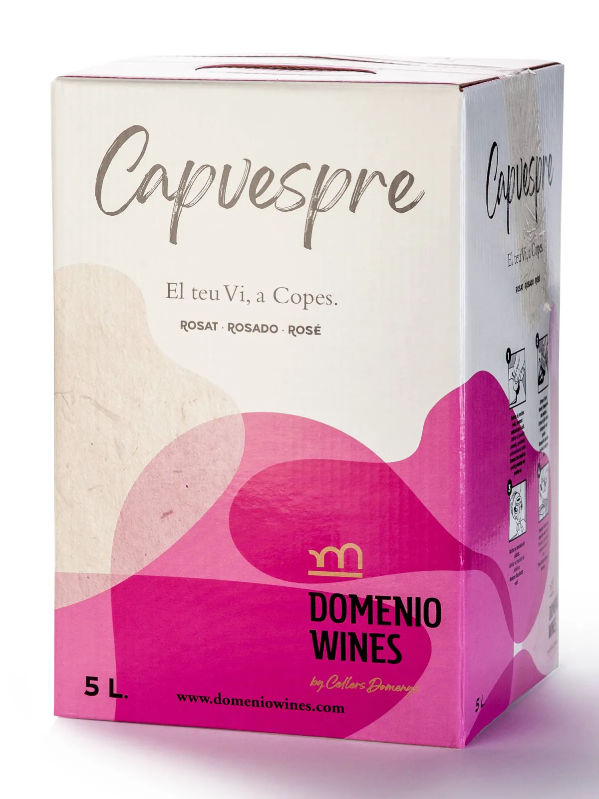 Vi Rosat Bag in Box Capvespre Domenio Wines 5L
