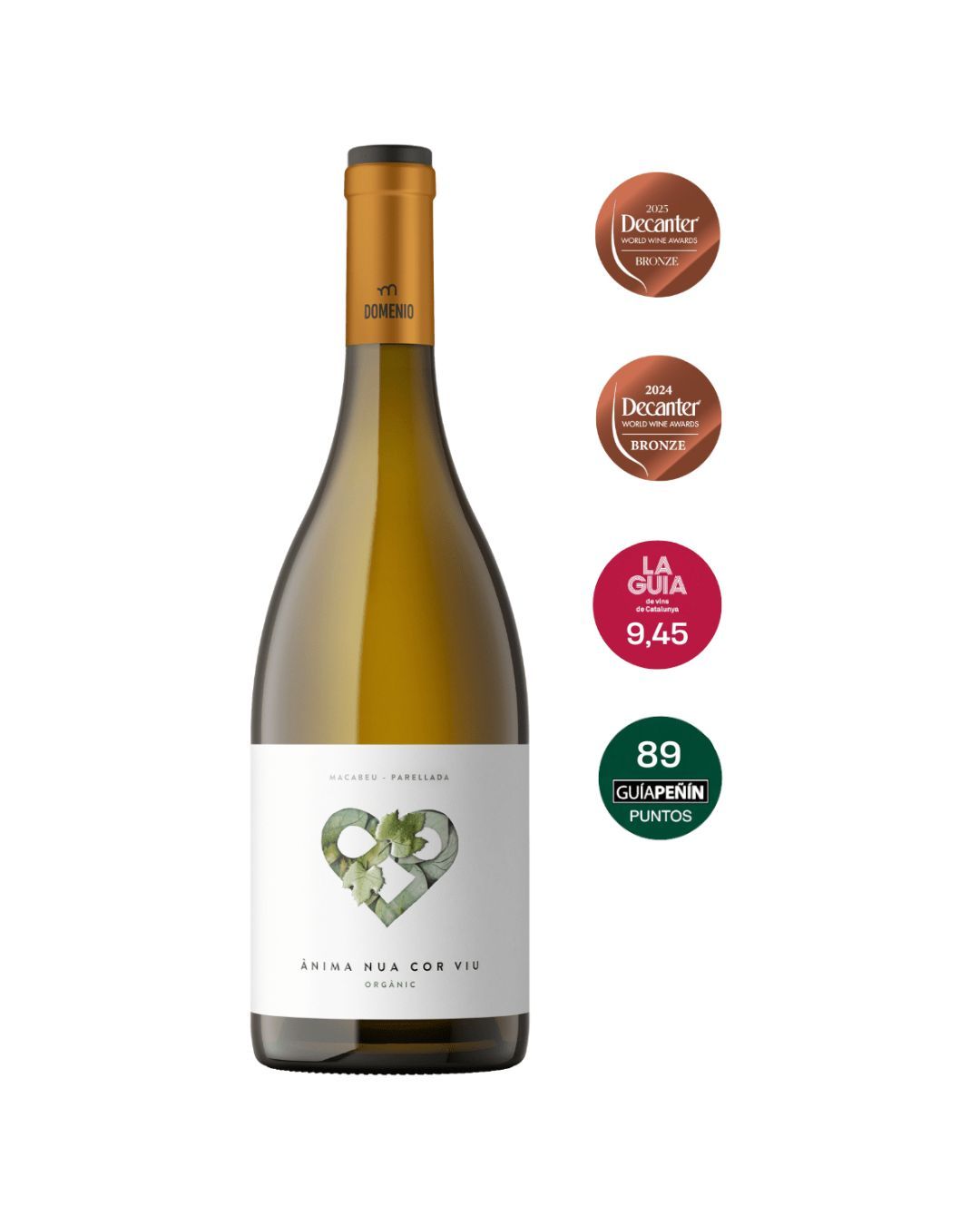 Vi blanc Ànima Nua cor viu Xarel·lo ecològic Domenio Wines 750 ml