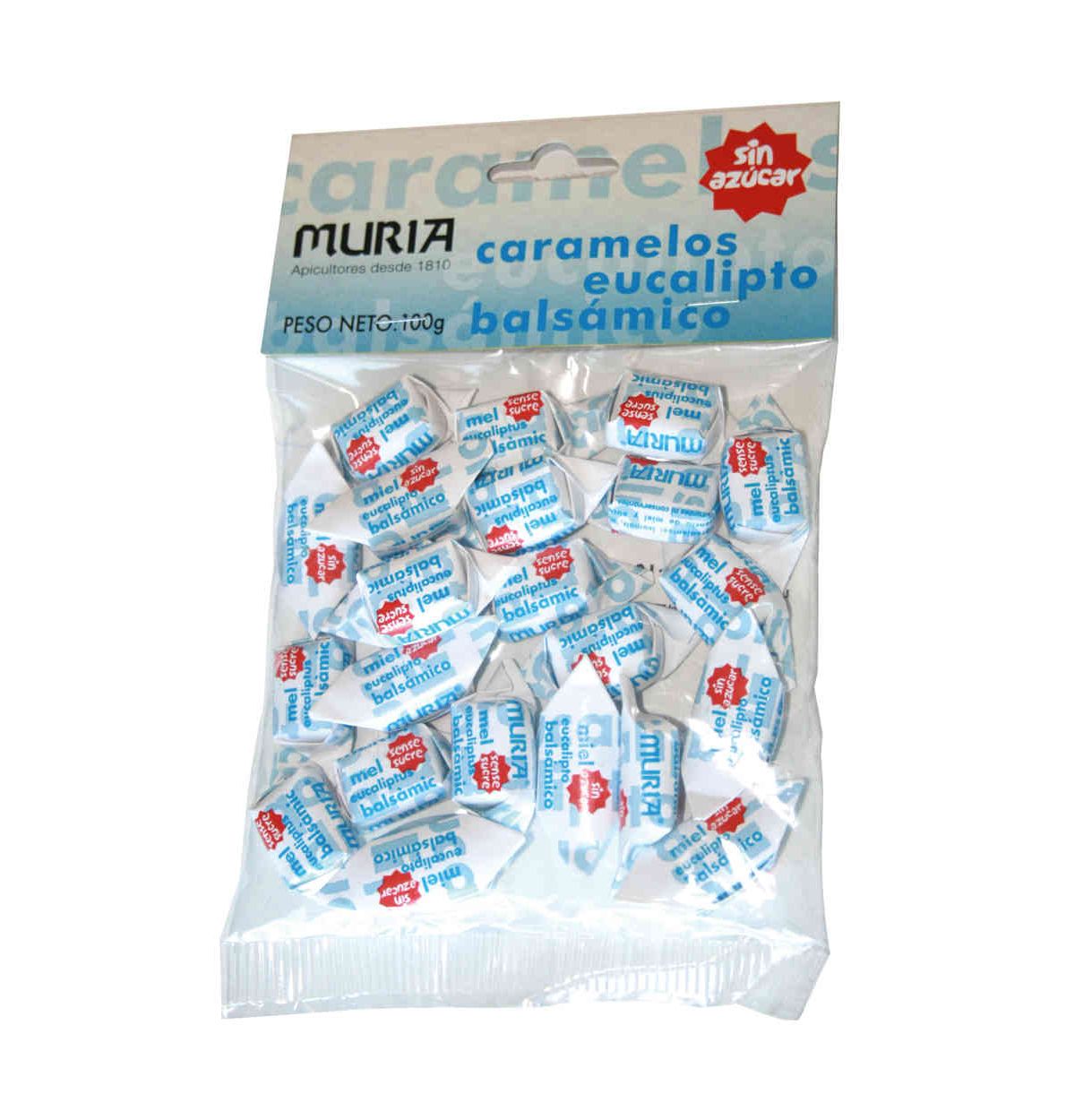 Caramels de mel i eucaliptus sense sucre Muria 100 g