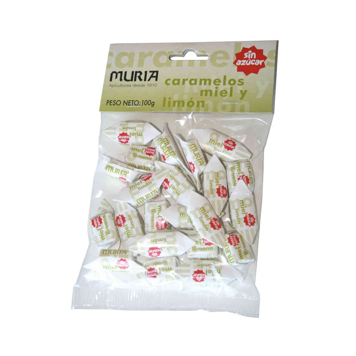 Caramels de mel i llimona sense sucre Muria 100 g