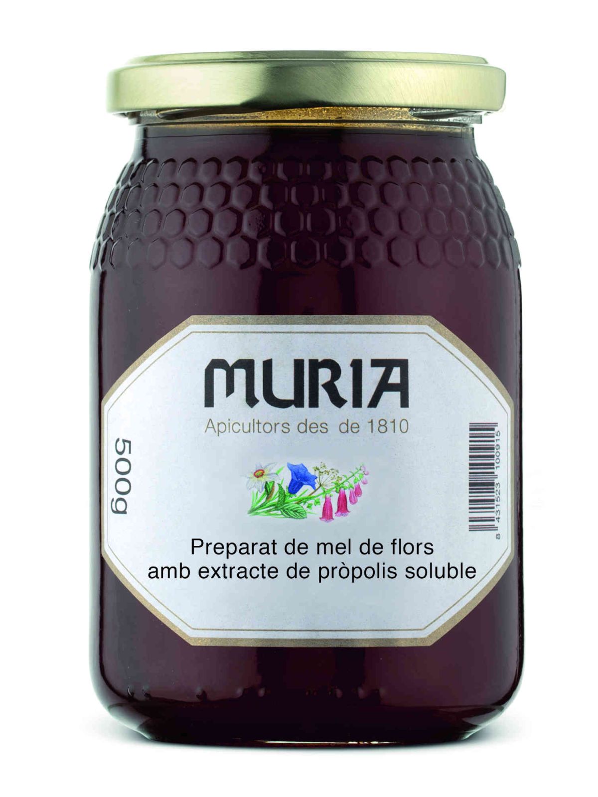 Mel de flors amb extracte de pròpolis Muria 500 g