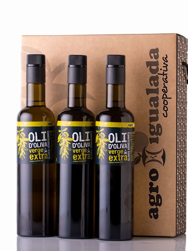 Producte Lot de 3 ampolles oli Verge Extra Agro Igualada 500 ml Imatge