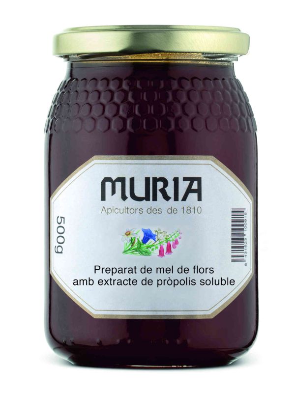 Producte Mel de flors amb extracte de pròpolis Muria 500 g Imatge