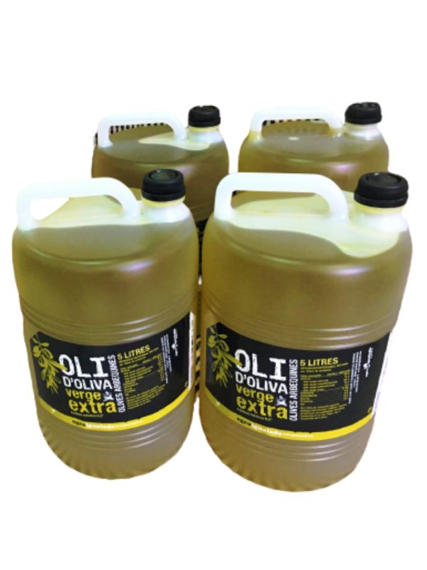 Producte Pack 4 garrafes oli Verge Extra Agro Igualada 5 l Imatge